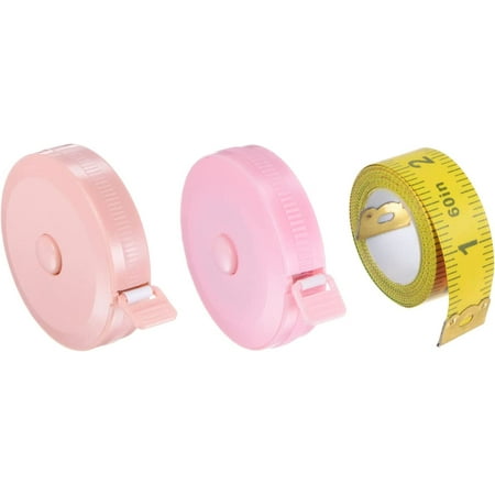 

Soft Tape Measure Set 150cm/60 and 200cm/79 Retractable Measuring Ruler with 150cm/60 Multicolor Soft Ruler for Body Cloth Sewing Cool Red Nordic Pink