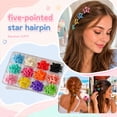 thumbnail image 2 of Accessories, Colorful Clips, Star Barrettes, 15Pcs Metal Star Clips, 1.5 Inch Five-Pointed Star Snap Clips Set, Suitable for Girls, Women and Kids to Style Casual, Festive and, 2 of 5