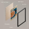 thumbnail image 4 of PixonSign Framed Wall Art Chinese & Japanese Food Posters, Set of 4 World Cuisines Wall Decor Prints, Mid Century Wall Décor, Modern Fine Artwork for Kitchen, Restaurant - 12"x16" Black, 4 of 5