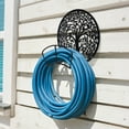 thumbnail image 3 of Hose Holder, Garden Water Reel Hanger,Outdoor Water Pipe Iron Rack,Wall-Mounted, Outdoor Hose Storage, Decorative Water Pipe Rack, Tree Pattern, 3 of 7