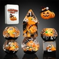 thumbnail image 2 of SWAJUJA Gothic Pumpkin Skull DND Dice Set with Themed Storage Box, Polyhedral RPG Dice for Tabletop Role-Playing Games, 2 of 7
