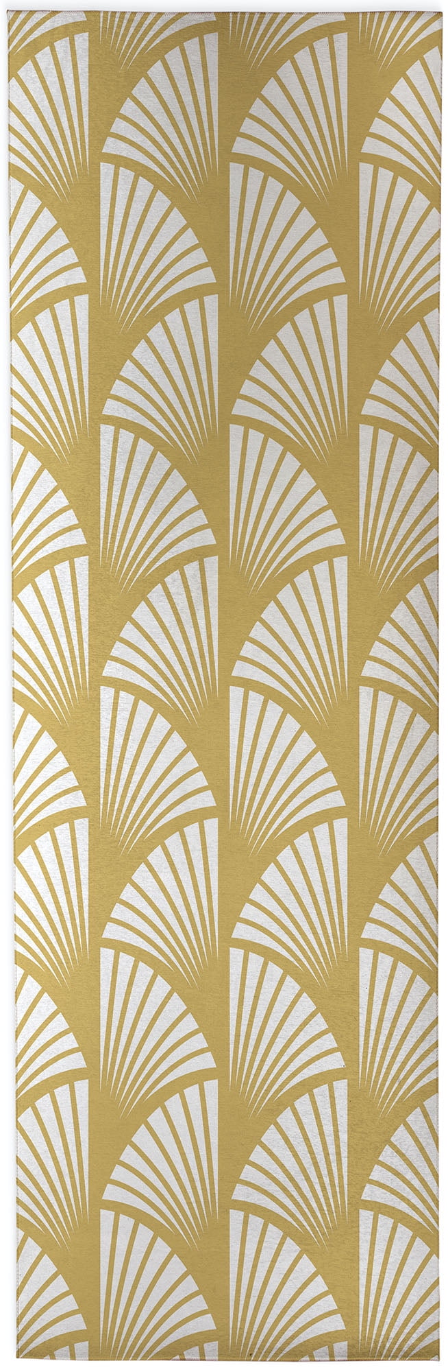 Fan Geo Gold Kitchen Mat by Kavka Designs