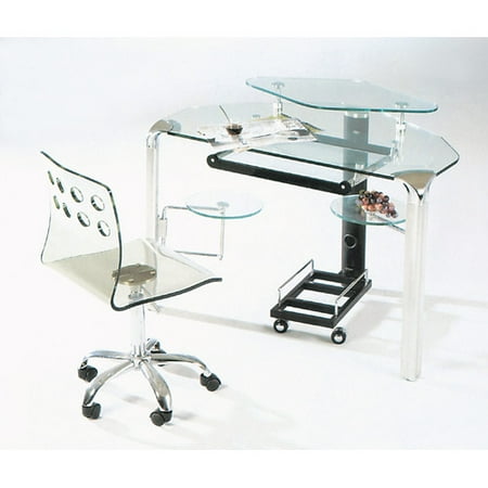 Creative Images International Glass Corner Computer Desk