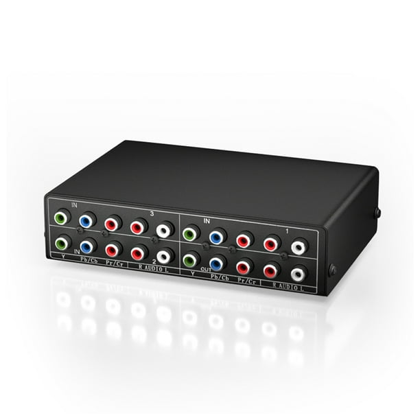 3-Way RGB Component AV Switch Video Audio Selector 3 in 1 Output
