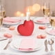 thumbnail image 1 of Candelabro cerámico rojo en forma de corazón | Centro romántico de candelabro para mesa de comedor, escritorio, decoración de bodas o festivales | Rojo brillante o blanco, se adapta a velas, 1 of 6