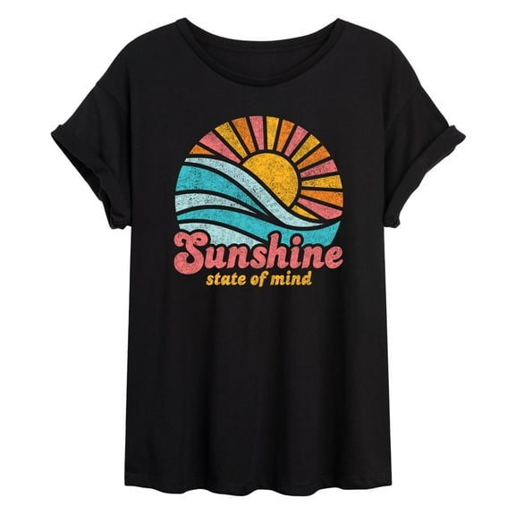 Instant Message - Sunshine State Of Mind - Juniors Oversized Graphic T-shirt