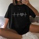 thumbnail image 2 of Moda mujer damas hombros caídos mangas sueltas manga corta Top pulóver Tops Pompotops hfajkhk126017, 2 of 9