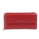 thumbnail image 2 of Cartera para mujer, de piel sintética, con cremallera, para teléfono móvil, tarjetero, bolso de mano con correa desmontable para uso diario, color rojo, 2 of 14