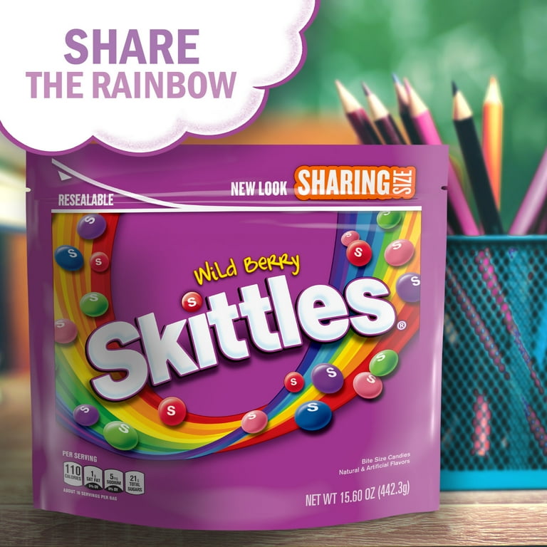 Skittles Wild Berry Chewy Candy Sharing Size 15.6 oz Bag