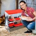 thumbnail image 2 of Chicken Nesting Box, 8 or 10 Hole 2 Layer Hen Nest Boxes with Legs, Nesting Boxes for Chickens, Roll Away Eggs Laying Boxes,Cleanable Pull Out Hen Roosting Boxes, 2 of 8