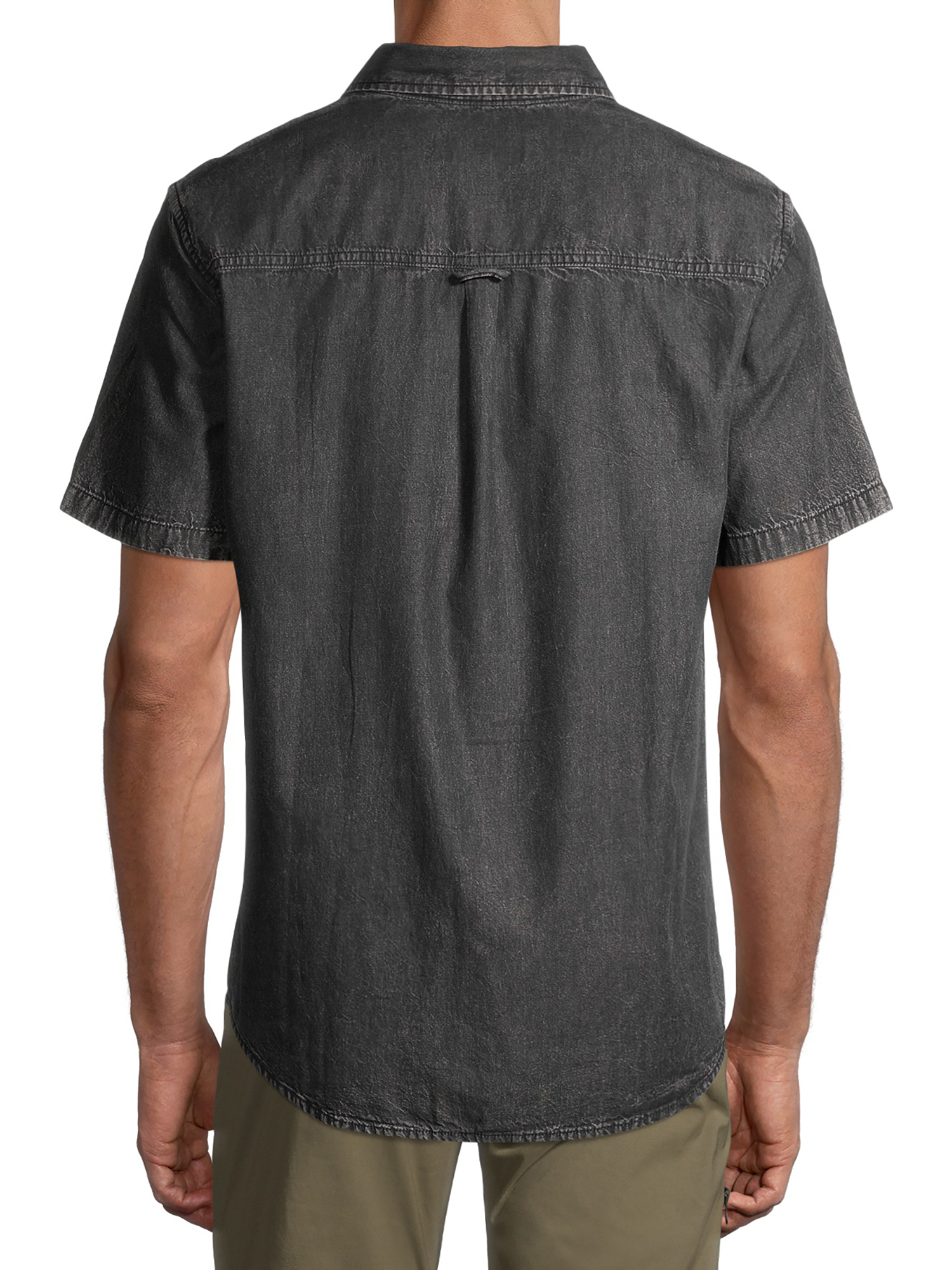 No Boundaries Men's and Big Men's Short Sleeve Denim Shirt, up to 5XL - image 2 of 6