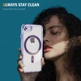 thumbnail image 7 of Magnetic for iPhone 7 / 8 / SE 2022 & 2020 Case, [Fit for MagSafe] [Never Yellowing] [Military Grade Rugged Durable Protection] Back Slim Clear Wireless Charging Shockproof Premium Phone Case,Purple, 7 of 7