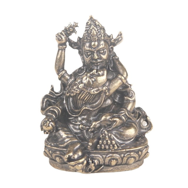 Estatua tibetana de Tara verde, latón envejecido, 37 mm, resina
