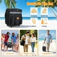 thumbnail image 6 of Teqhome Cooler Bag Outdoor Cooler Bag Portable Rolling with Wheels Side Handles Shoulder Strap 30L 50 Can Collapsible Leakproof for Camping Travel Patio Beach Outdoor Ball Fields, 6 of 13