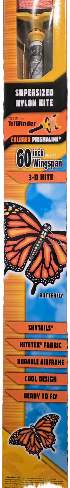 3-D Butterfly SuperSized Nylon Kite 60 inch Wingspan