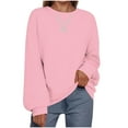 thumbnail image 2 of Byworldtasic Womens Long Sleeve TopsFall Tops for Women Crewneck Shirts Casual Tunic Blouses Lightweight Pullover Sweatshirts, 2 of 5