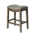 thumbnail image 1 of Open Box Maven Lane Adrien Kitchen Saddle Backless Counter Stool, Grey, 1 of 6
