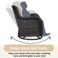 thumbnail image 6 of Bellefurn Outdoor Wicker Patio Furniture Set with Swivel Rocking Chairs,Outdoor Wicker Sectional Sofa Set L-Shaped Sectional Sofa with Coffee Table,Rattan Conversation Set for Backyard Porch Garden, 6 of 8