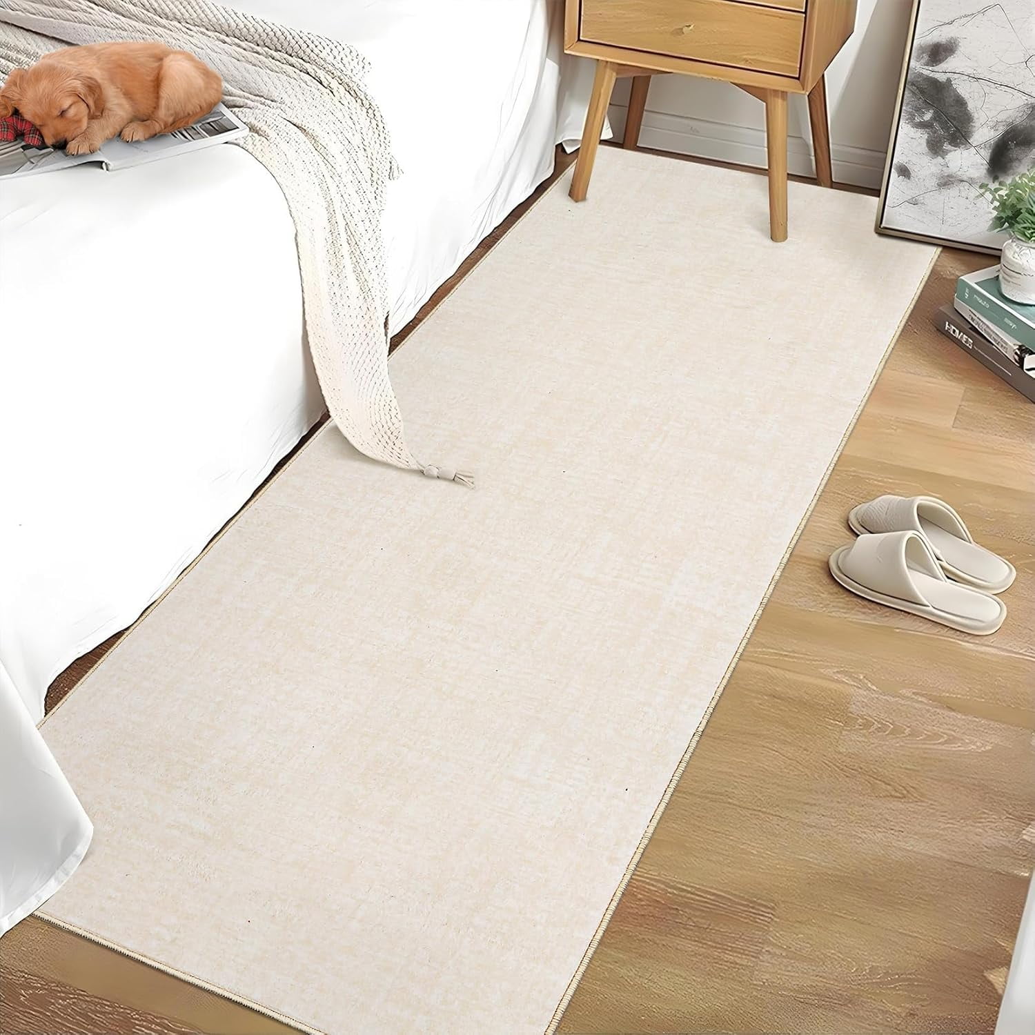 Modern Solid Area Rug 2x6 Washable Hallway Runner Rugs Non Slip Neutral Rug for Living Room Floor Carpet for Bedroom Kitchen Bathroom Nursery Carpet for Bedside Laundry Room