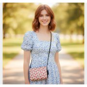 Coach Women's Slim Crossbody Bag with Floral Print, Silver/Chalk/Black Multi