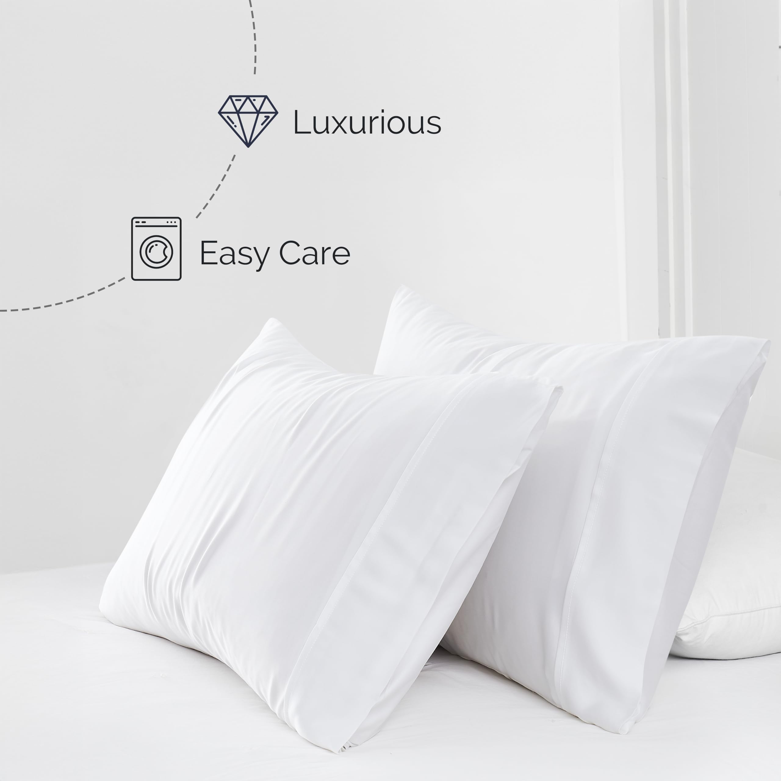 Southshore Fine Living, Inc. King Sheet Set, Rayon/Viscose Derived from Bamboo Sheets, White