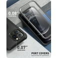thumbnail image 5 of Clayco Forza Magnetic Case Compatible with MagSafe for iPhone 13 Pro 6.1 inch (2021), Built-in Screen Protector, Dual Layer Rugged Cover with Full-Body Soft TPU Bumper (Black), 5 of 10