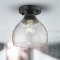 thumbnail image 4 of Ariella 1-Light Semi-Flush in Matte Black with Hammered Clear Glass, 4 of 5