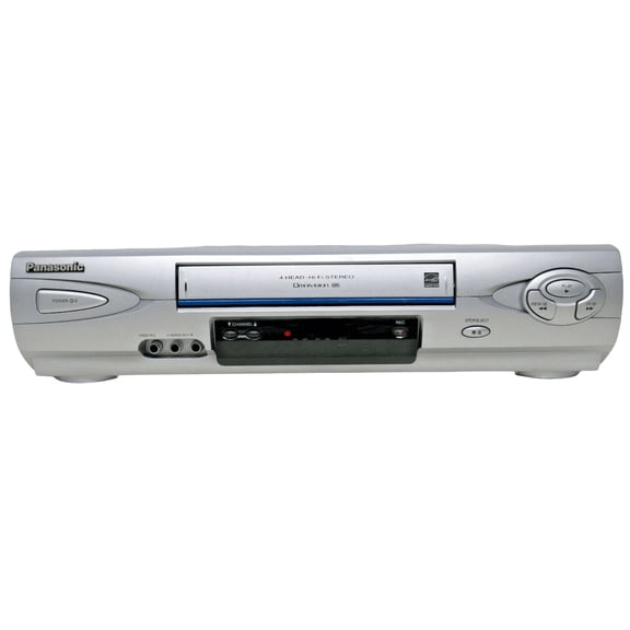 Panasonic PV-V464S 4-Head Hi-Fi VCR w/ Original Remote, Manual, A/V Cables, & HDMI Converter (Good)