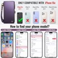 thumbnail image 2 of Funda de teléfono Wallet Defense para iPhone 16E 2025, color morado, 2 of 9