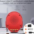 thumbnail image 4 of Worallymy Bluetooth 5.0 Soundbox Altavoz inalámbrico estéreo de 360 grados Recargable 2 en 1 Radio Soundbox Rojo Worallymy JD735810383, 4 of 4