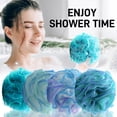 thumbnail image 5 of 4 pelotas de tenis súper suaves y con ampollas, flores de baño que no se esparcen, baño para frotar, baño de doble propósito, bolas de baño grandes, 5 of 5