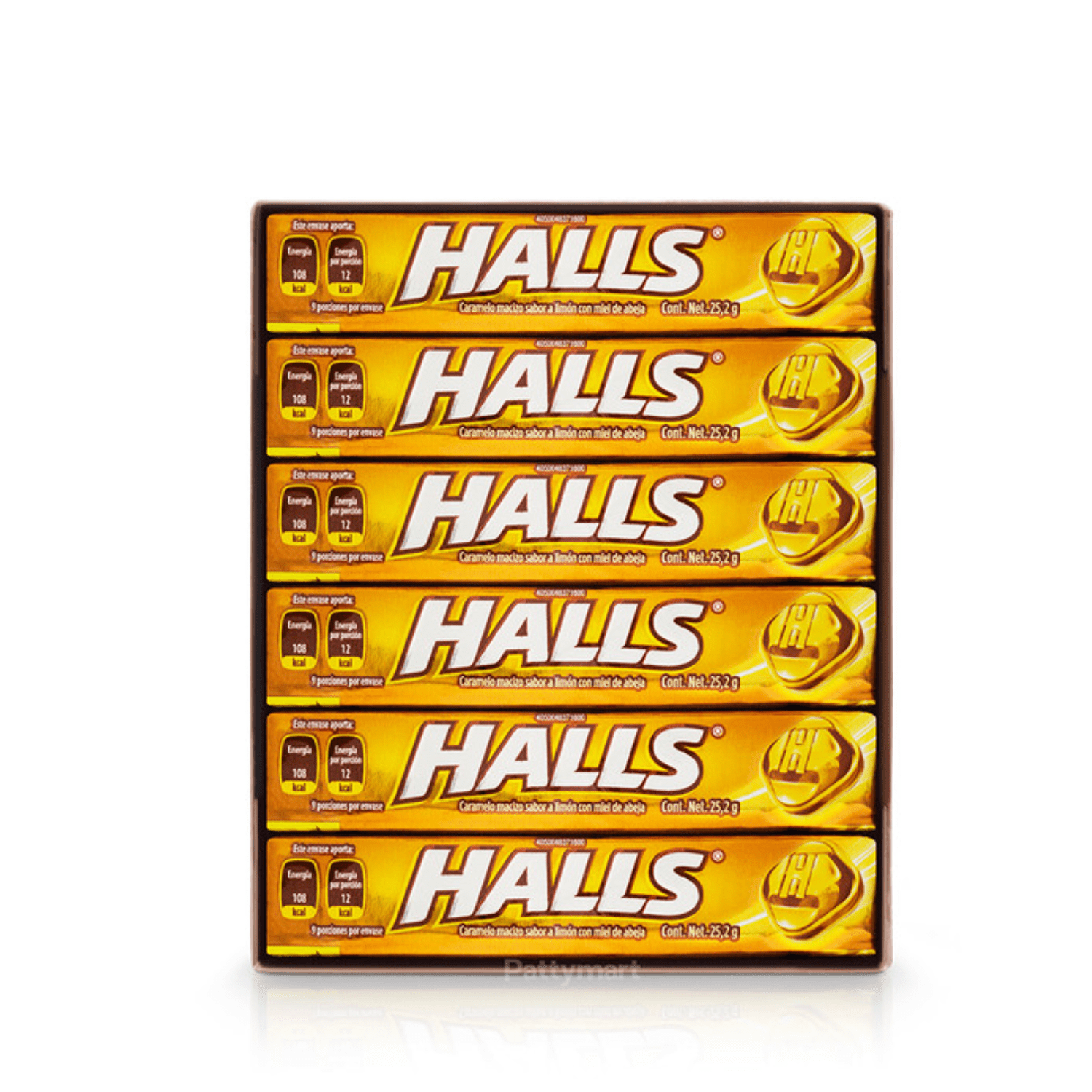 Halls Honey-lemon Cough Suppressant Drops for Sore Throat, 12-9 Drop Sticks