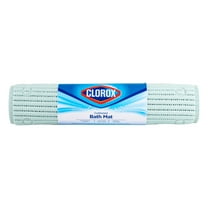 Clorox Sky Blue Cushioned Bathtub Mat with Suction Cups, 17 in. x 36 in.