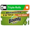 Bounty Full Sheet Paper Towels, 8 Triple Rolls, White