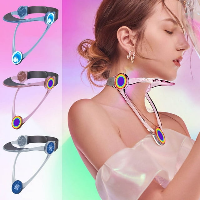 Xihbxyly Soporte Cervical, Diseño de Descompresión Ajustable, Alivia El Dolor Cervical, Dispositivo de Tracción Portátil y Ligero, Ideal para Trabajar y Estudiar, Cómodo y Elegante, Fácil de Transpor