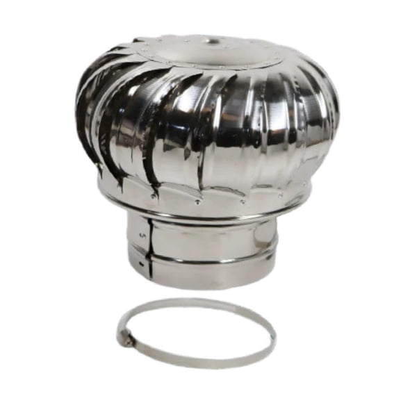 Ventilador de techo redondo de acero inoxidable de fácil instalación. Estilizar un