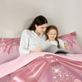 thumbnail image 5 of Homewish Girls Female Cartoon Ribbon Bow Bedding Comforter Set 2pcs,Splash Bling Glitter Twin Comforter Sets Microfiber,Dreamy Princess Bow Knot Breathable Bedding Set,Breathable Home Decor, 5 of 8