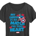thumbnail image 3 of Marvel - Captain America My Shield Valentine Short Sleeve Graphic T-Shirt, 3 of 5