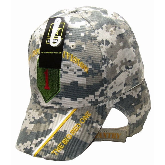 US Army 1st Infantry Division DIv ACU Camo Embroidered Cap Hat CAP619C TOPW