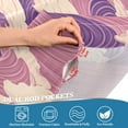 thumbnail image 5 of Yayeee Kitchen Curtains Tier Set of 2 Light Filtering 57"x24" Over Sink Window Panels, Purple Wave Pattern, 5 of 7