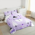 thumbnail image 3 of Manfei Winter Purple Snowman Bedding Comforter Set, Merry Christmas Twin Comforter Sets, Teens Boys Girls Kids Reversible Bedding Set, Ultra Soft Home Decor, 2pcs, 3 of 8