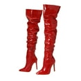 thumbnail image 5 of Dakaela Womens Over The Knee Thigh High Boots Stiletto High Heel Long Tall Boot Pointed Toe Sexy Shoes, 5 of 7