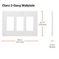 thumbnail image 2 of Placa de Pared Sin Tornillos Lutron Claro para 3 Interruptores de Acero Inoxidable, 2 of 4