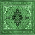 thumbnail image 1 of Ahgly Company Indoor Square Medallion Emerald Green Traditional Area Rugs, 8' Square, 1 of 4