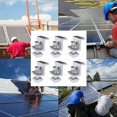 thumbnail image 4 of Paquete de 6 soportes de montaje para paneles solares, soportes fotovoltaicos de prensa lateral tipo Z, altura 30mm, 4 of 5