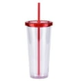 thumbnail image 1 of Big sale 24oz Plastic Straw Cup Creative Transparent Cold Drink Cup With Lid, 1 of 4