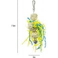 thumbnail image 4 of 5pcs Bird Parrot Shredding Toys, Chewing Foraging Hanging Cage Toys, Paper Strings Wire Drawing Ball Toys, Relieve Boredom, 4 of 8