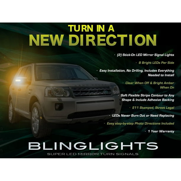 New Land Rover Lr2 Freelander 2 Led Side Mirror Turnsignal Lights Turn Signal Lamps Mirrors Signalers Walmart Com Walmart Com