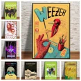 thumbnail image 2 of Póster del cantante Weezer, lienzo, arte de pared, impresiones, póster, foto, cuadro, póster, decoración de habitación, decoración del hogar, 2 of 5
