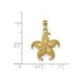 thumbnail image 2 of 14k Yellow Gold Solid Beaded Starfish Charm, 2 of 2